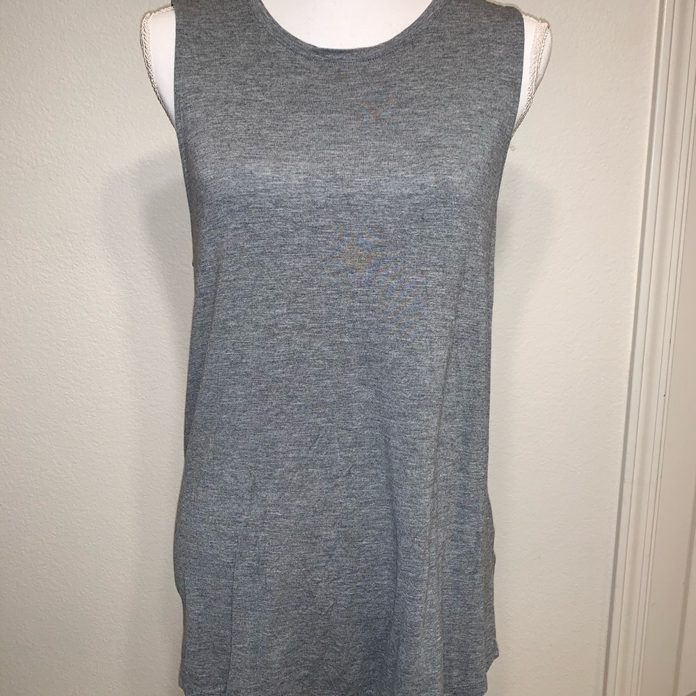 5/$25!!!  Super Soft Grey Long Flowy Tank